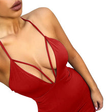 Load image into Gallery viewer, Spaghetti Strap Deep V-Neck Dress