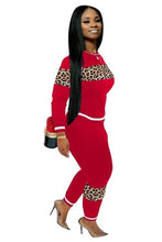 Load image into Gallery viewer, Two Piece Set Top and Pants Matching Set Leopard Sets