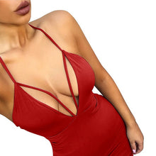 Load image into Gallery viewer, Spaghetti Strap Deep V-Neck Dress
