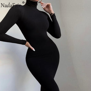 Nadafair Sexy Turtleneck Dress