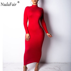 Nadafair Sexy Turtleneck Dress