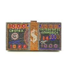 Load image into Gallery viewer, Money Clutch Rhinestone Purse
